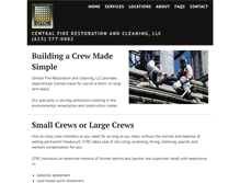 Tablet Screenshot of centralfirerestoration.com